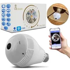 Lampada Espia Camera Ip Led Wifi Hd Panoramica 360º Celular