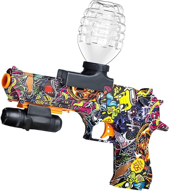 Anstoy Gel Ball Blaster - Splatter, dispara pistola de gel - diversão no quintal e jogos ao ar livre para maiores de 14 anos