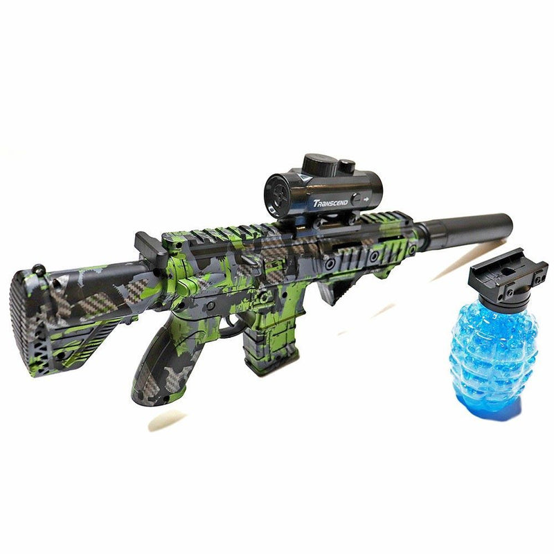 Lançador de Gel M416 Elétrica Camuflada Verde