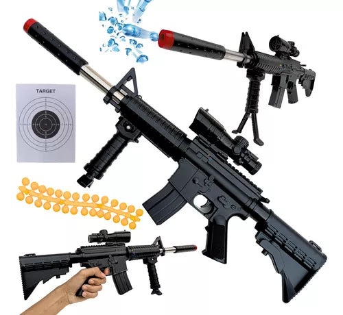 Lançador De Brinquedo Sniper M24 Com Mira + Bolinhas Gel Airsoft