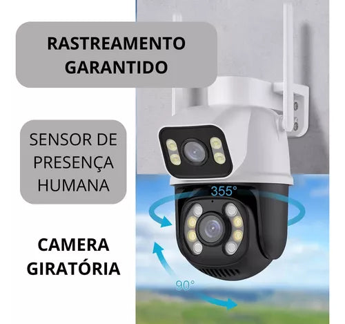 Camera Segurança Externa Lente Dupla Rastreamento Zoom A28b