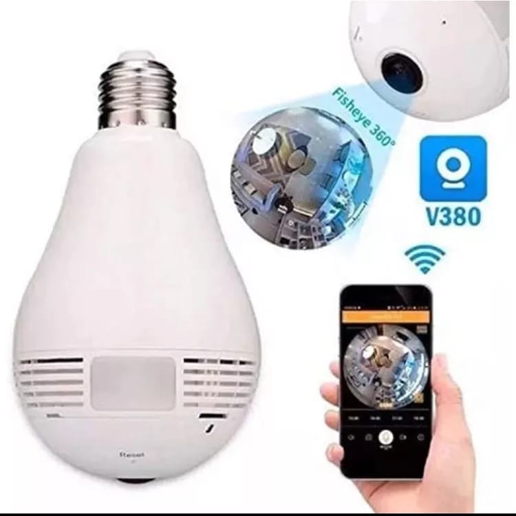 Lampada Espia Camera Ip Led Wifi Hd Panoramica 360º Celular