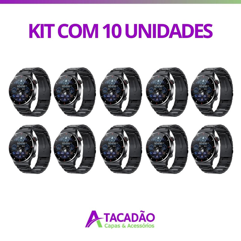 Kit 10 Unidades - GT8 Relógio Inteligente Masculino Xiaomi com NFC, Bluetooth e À Prova D' Água