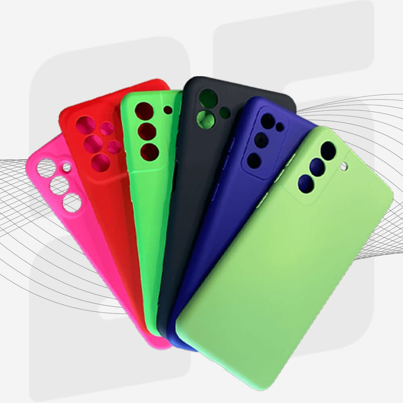 Kit com 100 Capinhas de Silicone Colorida e Interior Aveludado - Mais Vendidos: Motorola - Samsung e Xiaomi