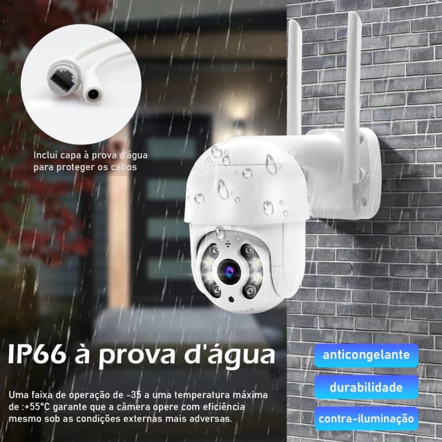 Kit 6 Câmeras de Segurança Inteligente Wi-Fi 360°