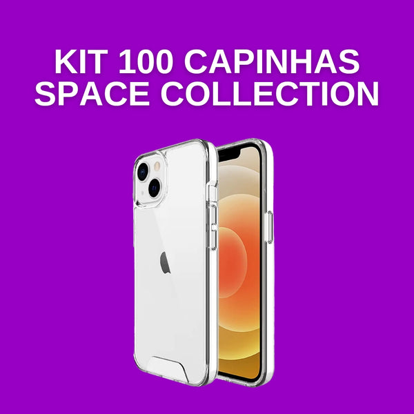 Kit 100 Capinhas Space Collection Transparente e Colorida